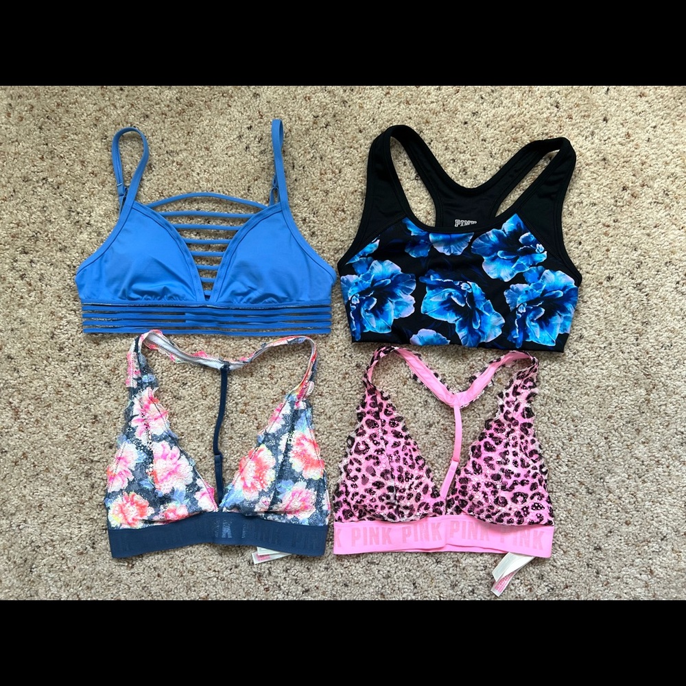 Victoria’s secret bralette and sports bra bundle of 4